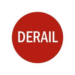 4015-72 - Derail Sign - Red - Double Sided
